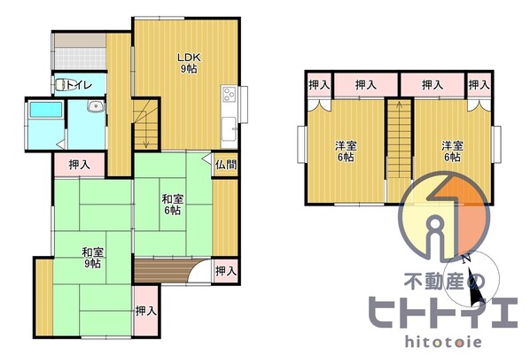 水田貸家の物件間取画像